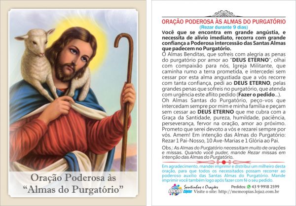 Oração Poderosa às Almas do Purgatório - CENTO