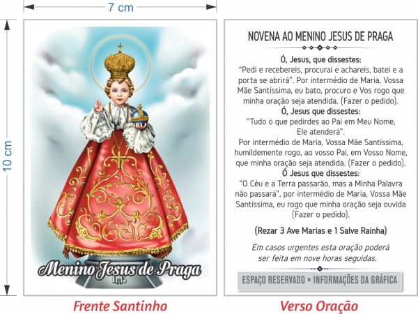 Menino Jesus de Praga - 1000 Santinhos - Milheiro