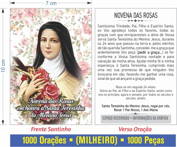 SANTA TERESINHA - NOVENA DAS ROSAS - CENTO